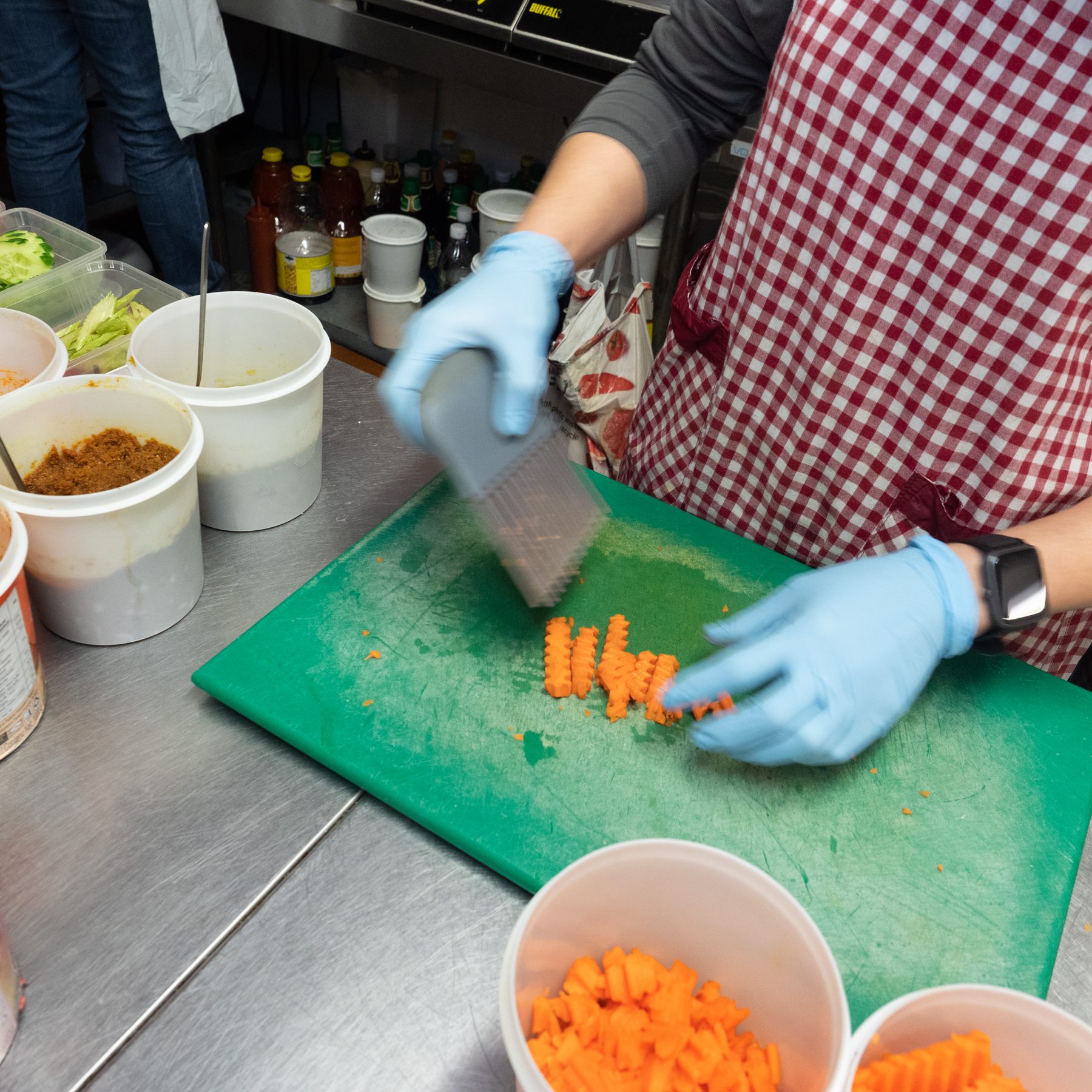 Slicing Carrots While Preparing Food