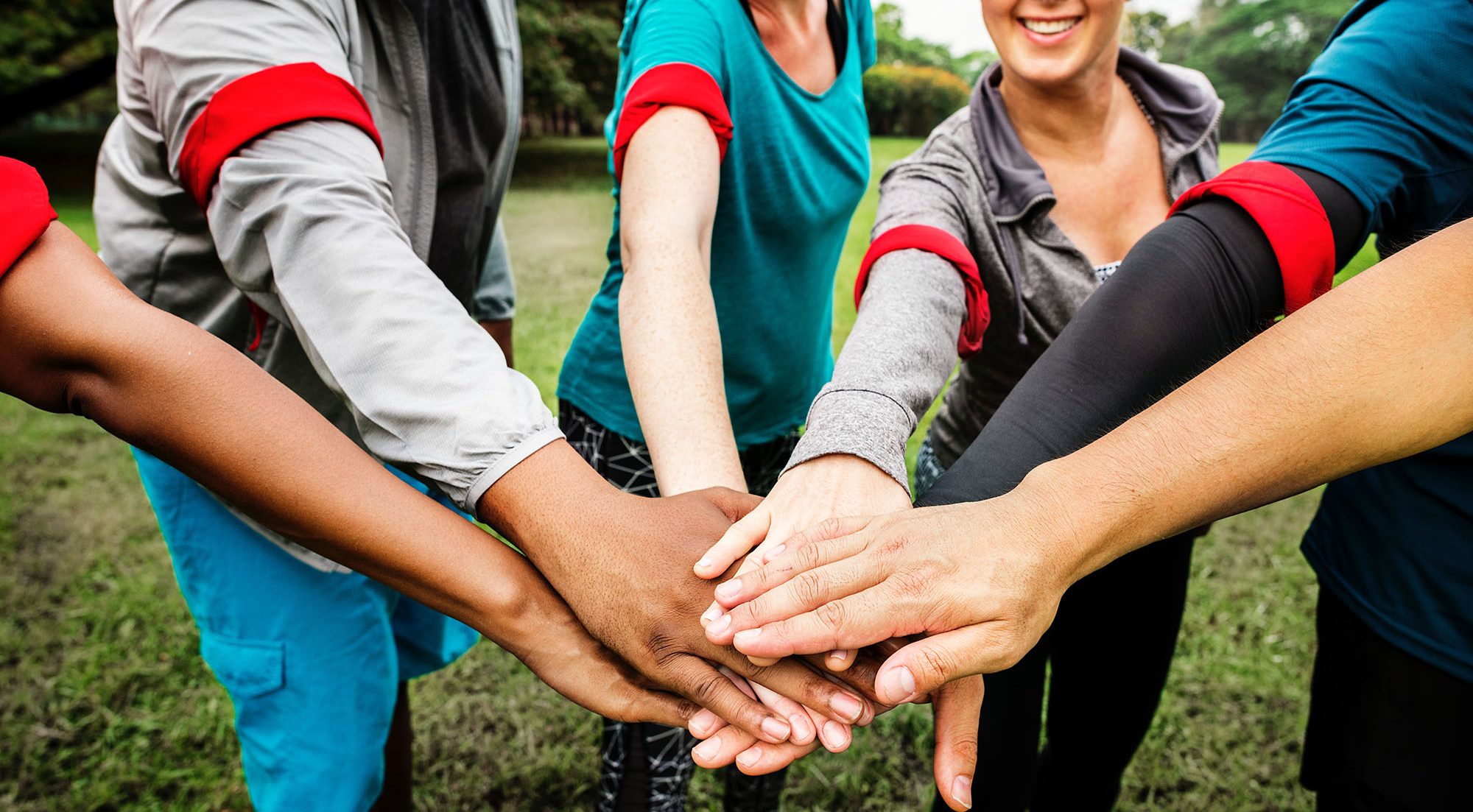 Group of people doing physical activity