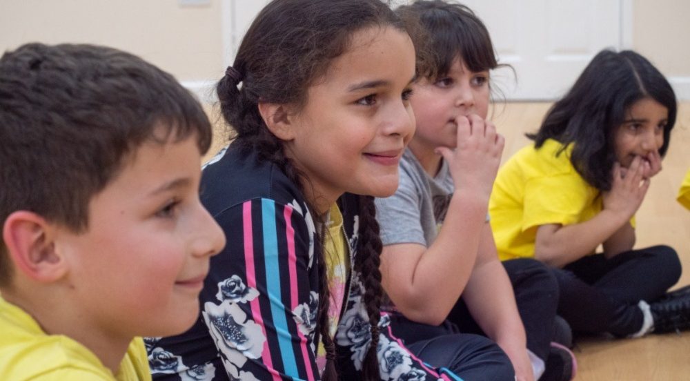 Group of Children Talking in a Group