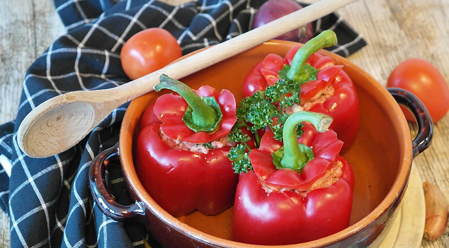 Spicy Rice Filled Vegetables