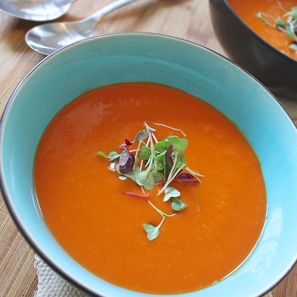 Red Pepper, Tomato and Lentil Soup