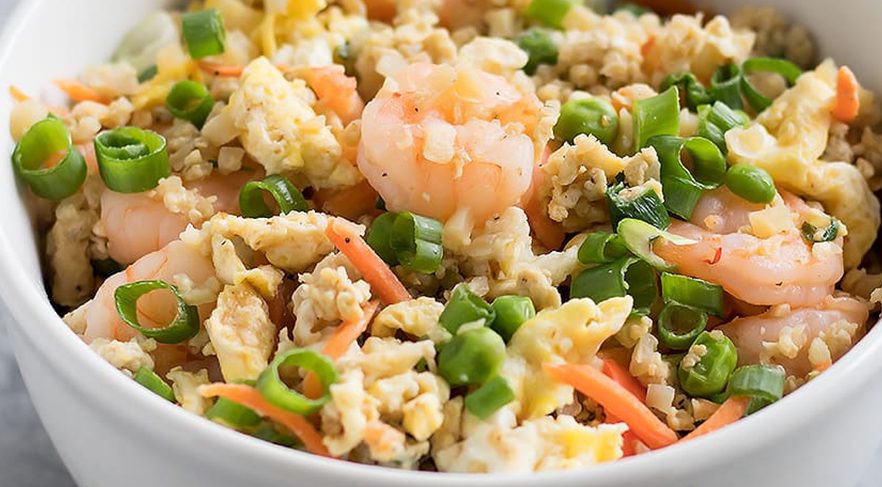 Cauliflower and Prawn Fried Rice