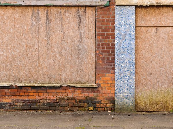 Empty boarded up property